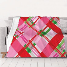 Couverture polaire à carreaux de Noël, ultra douce et confortable, pour homme, femme, personnes âgées et enfants. Caractéristiques : ultra