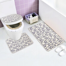 Tapis de bain 3 pièces, tapis de baignoire ultra doux et antidérapant et tapis de bain absorbant, tapis de bain moelleux pour salle de bain