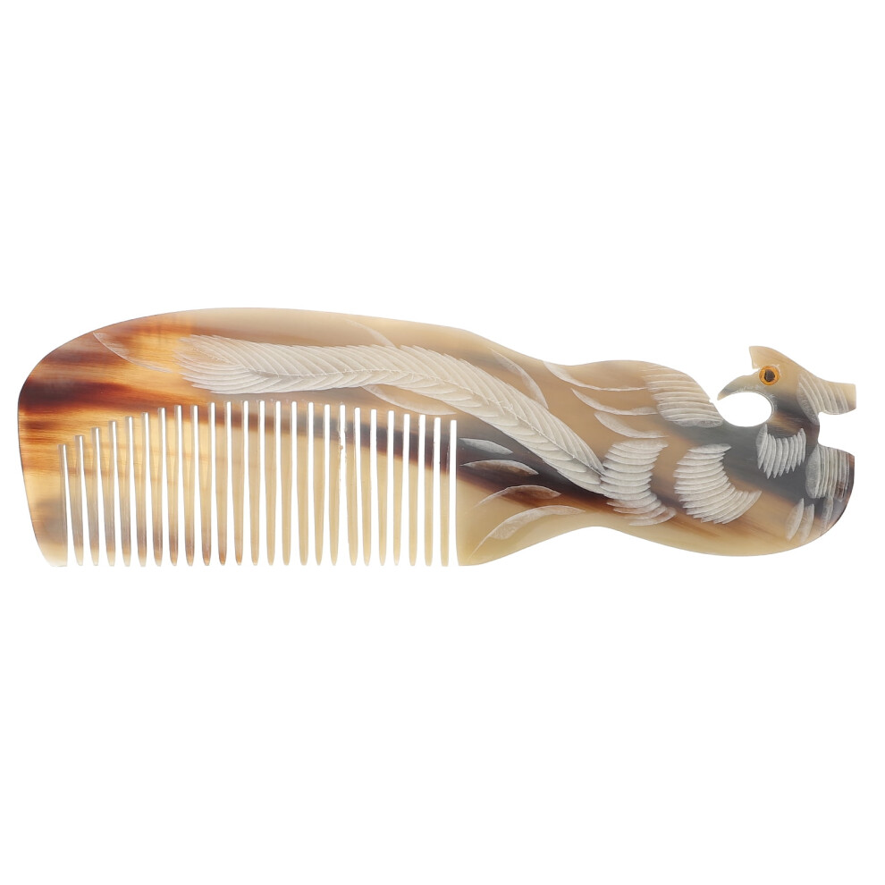 Double- Sided Engraving Comb Ox Horn Comb Comb Scalp Tool Comb for