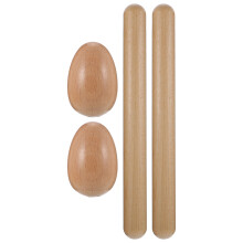 1 Set of Wooden Egg Shakers Musical Wood Rhythm Sticks Orff Percussion Instruments