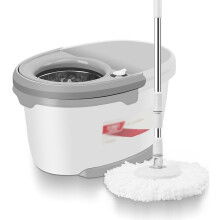 Spin Mop Bucket with Foot Pedal, No Hand Washing, Adjustable Handle, Large Capacity 49cm Floor Cleaning Set