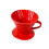 Reusable Coffee Filter Cup Handmade Rustproof Ceramic with Precision Pour Spout, Red Gift Idea 1