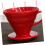 Reusable Coffee Filter Cup Handmade Rustproof Ceramic with Precision Pour Spout, Red Gift Idea 2