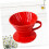 Reusable Coffee Filter Cup Handmade Rustproof Ceramic with Precision Pour Spout, Red Gift Idea 3