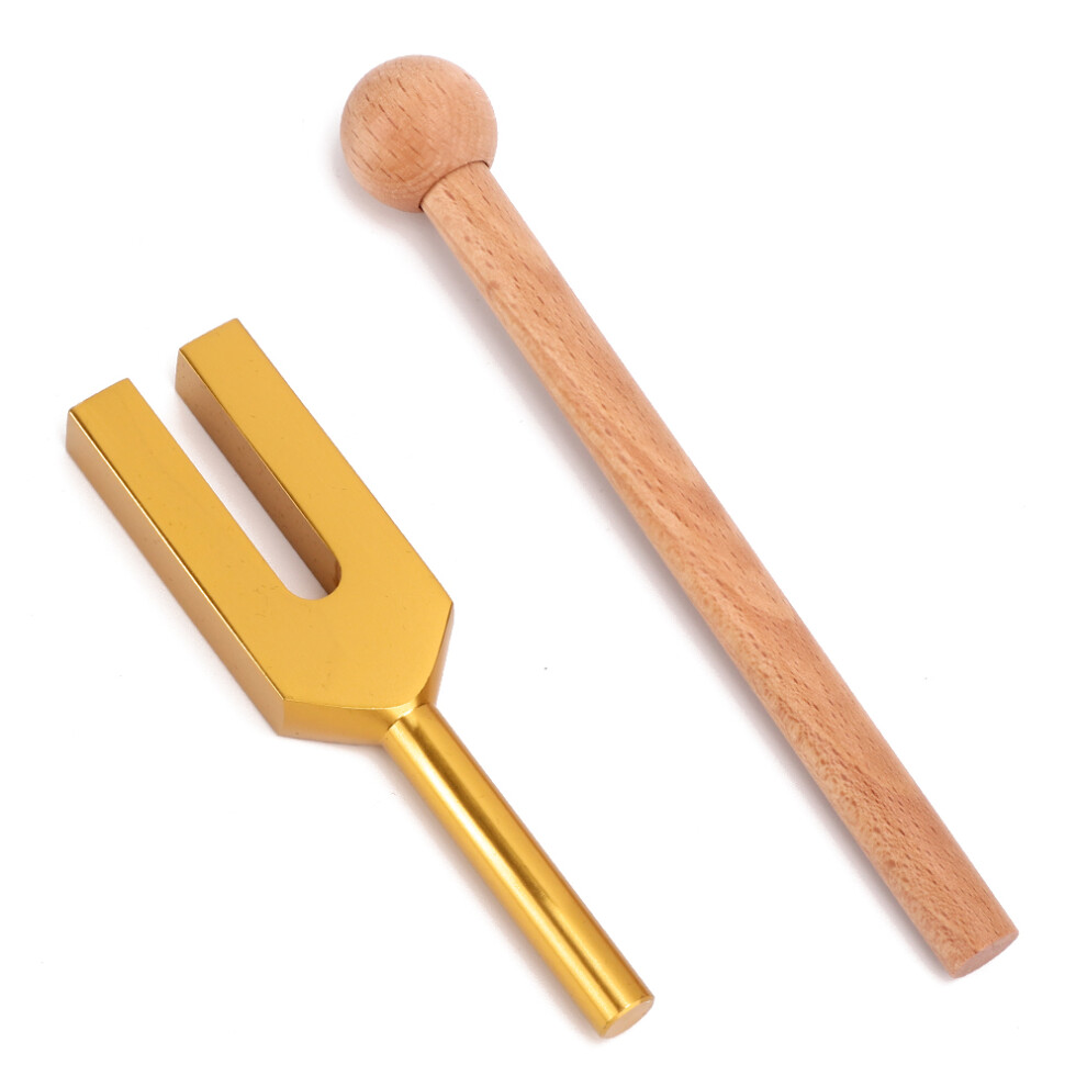 C-4096 Gold Tuning Fork Meditation Energy Fork with Hammer, Aluminum Alloy