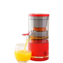 USBC Portable Electric Citrus Juicer with Cleaning Brush, Detachable EasyClean Parts, Red