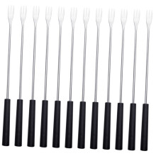 12Pcs Stainless Steel Fondue Forks Set with Comfortable Grip for Chocolate Cheese Meat Fruit