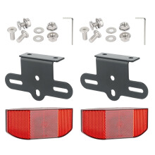 2PCS Bike Rear Rack Reflector Kit for Night Riding Safety, Visibility, Easy Mount, Red