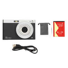 Vloggkamera for YouTube-livestreaming, vendbar skjerm, selfie-modus, 4K-videoopptak, digitalt videokamera med anti-risting, 16X zoom,