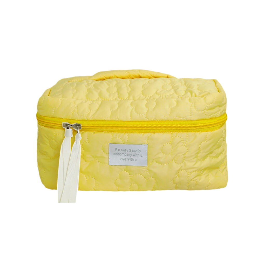 Yellow Yonrjhukm Cosmetic Bag Wash Bag Ins Travel Bag Portable Large Capacity Wash Bag Travel Cosmetic Storage