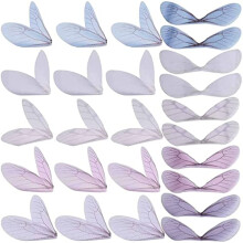 100 Libellenflügel-Anhänger in 5 Farben mit Loch zum Selbermachen von Schmuck, Schlüsselanhängern, Ohrringen und Halsketten