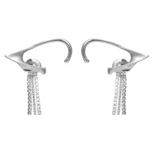 Hekezhi 1 Pair Tassel Ear Clips Tassels Ear Cuffs Shiny Ear Clamps Fashion Ear Cuff