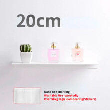 Petite étagère sans perçage pour porte-shampoing, étagère murale flottante blanche pour salle de bain, organisateur de bain pour accessoires de