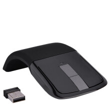 Ratón inalámbrico con USB, mini ratón plegable, ratón plano, ratón inalámbrico plegable Arc Touch de 2,4 GHz, receptor USB para PC, portátil y