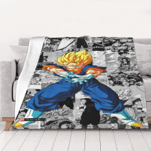 Dragon Ball fleece deken, superzacht en knus, geschikt voor mannen, vrouwen, ouderen en kinderen. Kenmerken: superzacht, 102 x 76 cm.