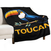 Blaincéad Nollag TOUCAN thar a bheith bog, bratéad caithimh flannel micreashnáithín le haghaidh tolg, leaba, tolg, clúmhach agus te, 40"x50"