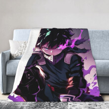 My Hero Academia -hotellin viltti, anime-viltti sängylle, sohvaviltti, erittäin pehmeä fleece-viltti makuuhuoneeseen, olohuoneeseen, 60 x 50 tuumaa