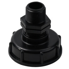 Adattatore per contenitore IBC S60x6Tappo con filettatura esterna da 1 pollice Coperchio per serbatoio dell'acqua/barile per la raccolta dell'acqua