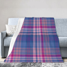 Blaincéad Flannáin Breac Bándearg Gorm iontach Blaincéad Caithimh Te Micrea Ultra-Bhog Blaincéad Lomra Bronntanas Suimiúil 40"x30"