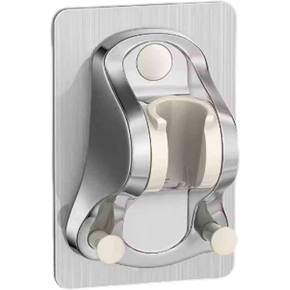 Large Wall Mount Strong Adhesive Waterproof Handheld Shower Holder,Shower Head Holder,For Rv Shower Kids Shower Bathroom Shower (Silver) 9395123983813