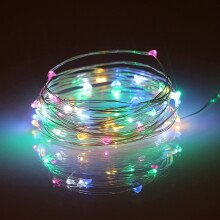 100 LEDs, 10 m lange Lichterkette aus Kupferdraht, batteriebetrieben, mehrfarbig für Innenräume, Zuhause, Schlafzimmer, Hochzeiten, Bastelarbeiten,