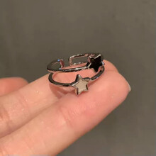 RSAMD Letter Star Opening Adjustable Ring Simple Punk Exquisite Finger Rijo-A1