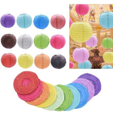 Set van 60/50/40/30/20/10 stuks ronde Chinese papieren lantaarns van 10 cm, witte decoratieve hangende lantaarns voor bruiloften, verjaardagsfeesten