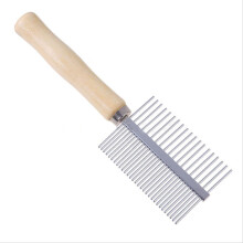 Cepillo para pelo de mascotas Besufy, cepillo de dientes metálicos de doble cara para perros y gatos, peine masajeador para el cuidado del pelo.