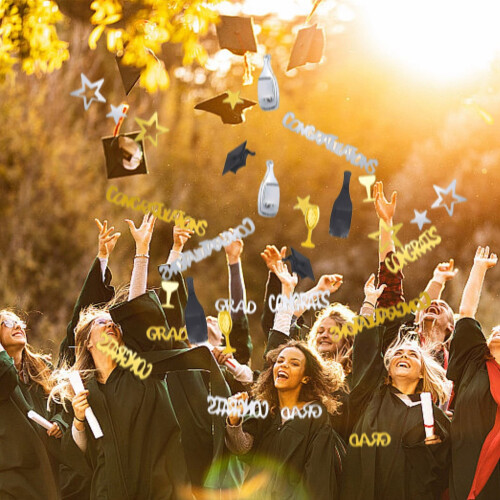 Make Memories Shine With Graduation Confetti: Your Décor *5PCS 2