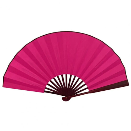 Leque - Cor Sólida - Extra Grande 33cm - Rosa Vermelho Rosa Escuro