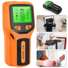 Pluokvzr 5 in 1 Studs Finder Electric Wall Scanner Metal Wood AC Voltage Live Wire Wall Detector with LCD Display
