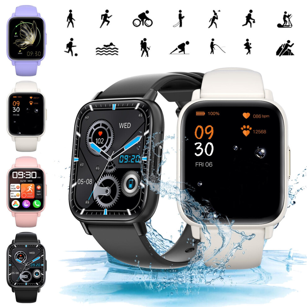 Jacenvly 2024 New Smart Watch Clearance Bluetooth Music Call Push Smartwatch Sports Bracelet Watch Batteries Purple 9395123107370