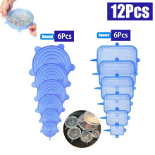 6/36/48 pièces Couvercles alimentaires réutilisables en silicone extensible, couvercles hermétiques pour conserver la fraîcheur des aliments,