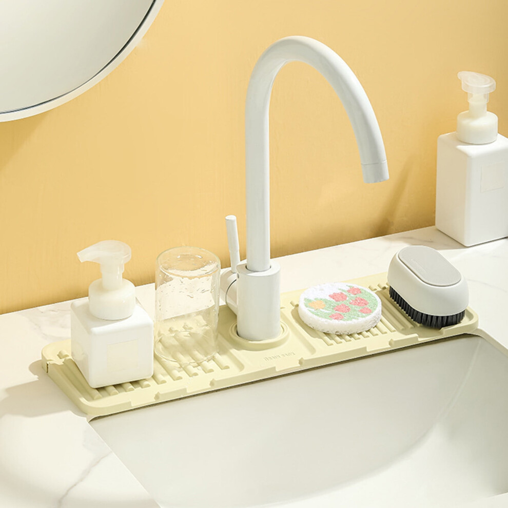 Wjsxc Drainage Mat Raised Ramp New Sink Drainage Placemat Sink Non-Slip White 9395123108476
