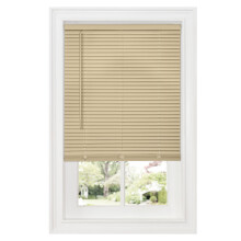 Achim GII Deluxe1Inch Blind Lift Control Vinyl Room Darkening Mini Blind, Latte, 29" x64"