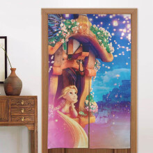 Rapunzel Door Curtain for Doorway, Pattern Print Blackout Privacy Window Curtain, Room Divider Curtain Tapestry Home Decor, 34" W X 56" L