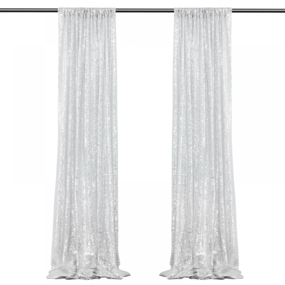 Sequin Backdrop Curtains 2 Panels 2Ftx8ft Photo Backdrop Glitter Birthday Party Curtains 9377112383613