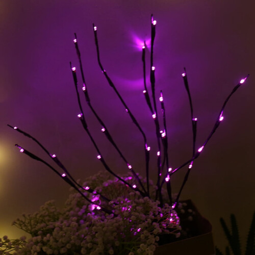 Φωτιστικά LED για το σπίτι, φωτιστικά LED με κλαδιά ιτιάς, λουλούδια, 20 λαμπτήρες,