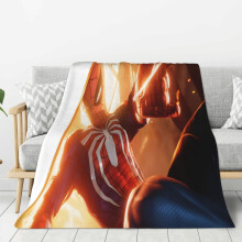 Spider-Man Fleecedecke, superweiche, kuschelige Überwurfdecke, Kinderbettwäsche – Eigenschaften: Superweich, 152 x 127 cm