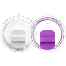 Magnetische deksels voor Yeti 10oz Lowball, 10oz Mok en 20oz Tumbler, vervangende deksel voor Yeti magslider deksel (paars en wit)