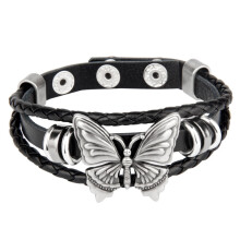 Pulseira estilo punk com borboletas, pulseira gótica, bracelete punk.