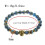 RSAMD Charm8mm Ξύλινες χάντρες Λάβας Τυρκουάζ Μαλαχίτης με κεφαλή λεοπάρδαλης για 4
