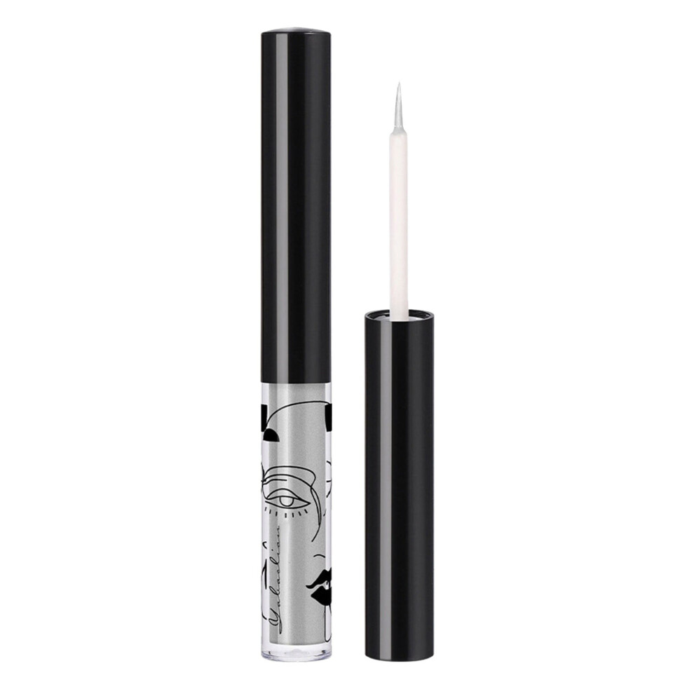 Silver Huarll Eyeliner Pencil, Pearlescent Waterproof Long Wear Gel Eyeliner 2.5Ml - Beauty Tools