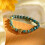 RSAMD Charm8mm Ξύλινες χάντρες Λάβας Τυρκουάζ Μαλαχίτης με κεφαλή λεοπάρδαλης για 3