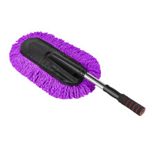 Perie de praf auto din microfibră cu mâner telescopic extensibil, perie de curățare a prafului, instrument de ștergere a prafului, mop pentru