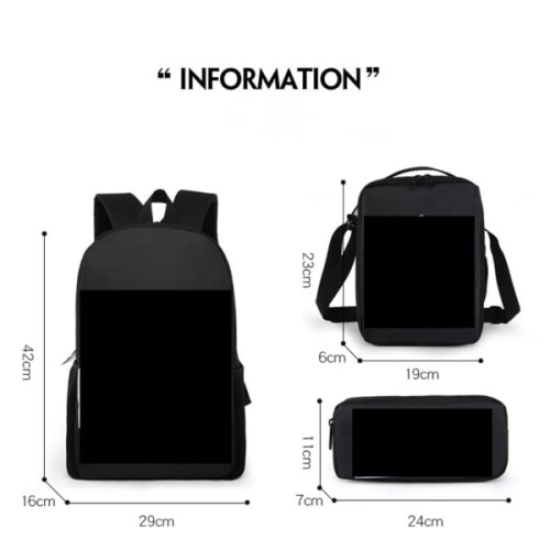 Marshmallow DJ Schulrucksack, dreiteilig -FD17- 1
