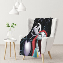 Coperta in pile Nightmare Before Christmas, morbidissima e leggera, ideale per soggiorno, divano e letto – 76x102 cm