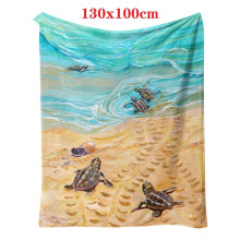 ¡Liquidación! Manta de tortuga marina EQWLJWE, de franela polar, suave, acogedora y ligera de microfibra para mujeres, niñas y bebés - 51"x39"