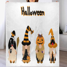 Manta para sofá de 50x60 pulgadas, diseño de gnomo de Halloween, suave y acogedora, de franela polar, ligera y cálida para cama, sofá o silla.