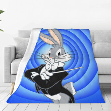 Manta de anime Bugs Bunny, súper suave, ligera y acogedora, de franela, 60x50 pulgadas, perfecta para la cama, el sofá y todas las estaciones.